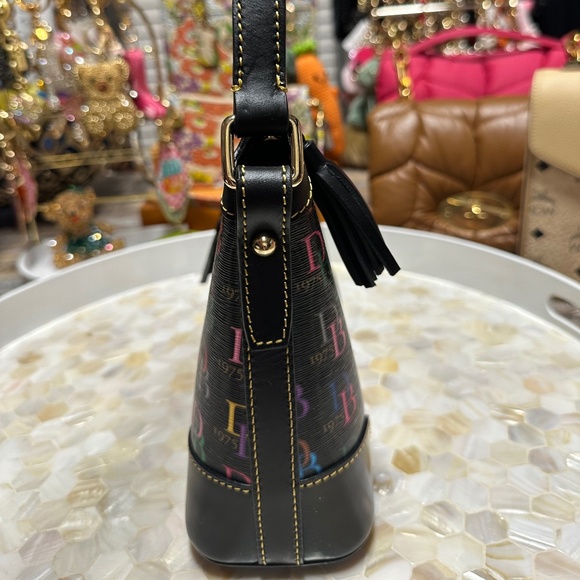 NWOT Dooney & Bourne Black multicolor DB75 shoulder bag So Nice! - Picture 5 of 9